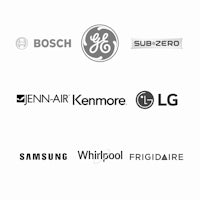 bosch, kenmore, lg, and whirlpool logos on a white background